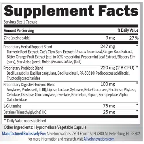 GI Pro Ingredient List